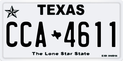 TX license plate CCA4611