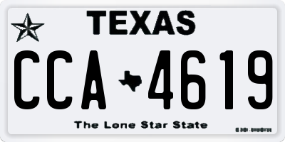 TX license plate CCA4619