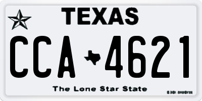 TX license plate CCA4621
