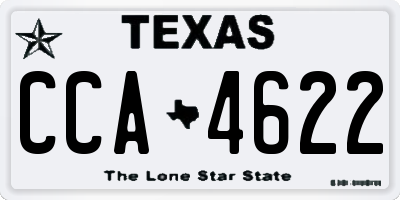 TX license plate CCA4622