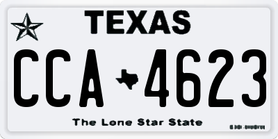 TX license plate CCA4623