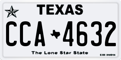 TX license plate CCA4632
