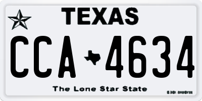 TX license plate CCA4634