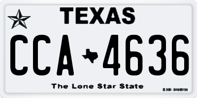 TX license plate CCA4636