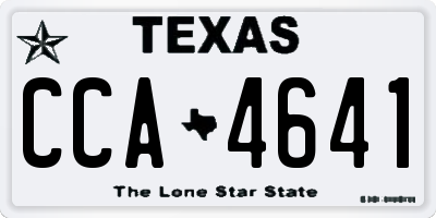 TX license plate CCA4641
