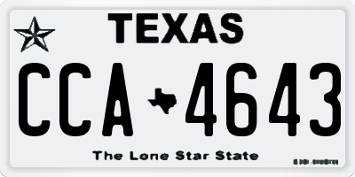 TX license plate CCA4643