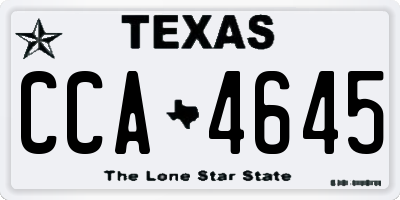 TX license plate CCA4645