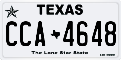 TX license plate CCA4648