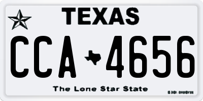 TX license plate CCA4656