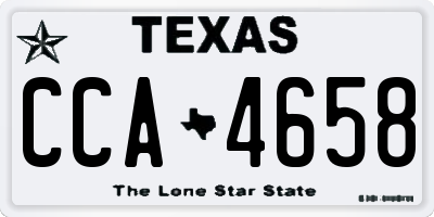 TX license plate CCA4658