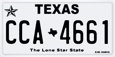 TX license plate CCA4661