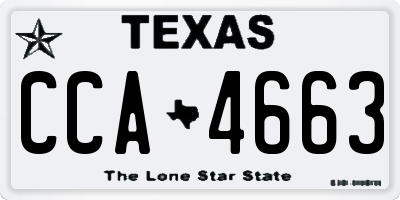 TX license plate CCA4663