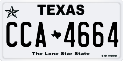 TX license plate CCA4664
