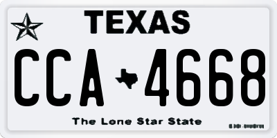 TX license plate CCA4668