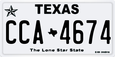 TX license plate CCA4674