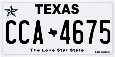TX license plate CCA4675