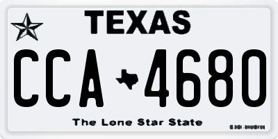 TX license plate CCA4680