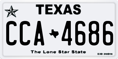TX license plate CCA4686