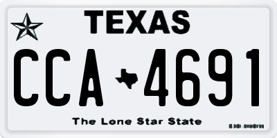 TX license plate CCA4691