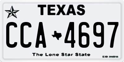 TX license plate CCA4697