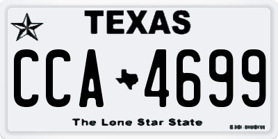 TX license plate CCA4699