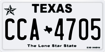 TX license plate CCA4705