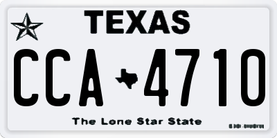 TX license plate CCA4710