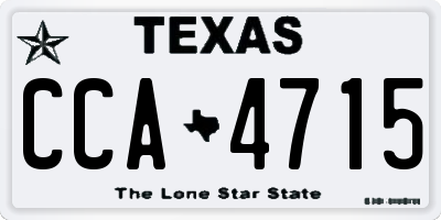 TX license plate CCA4715