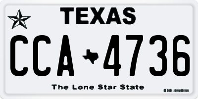 TX license plate CCA4736