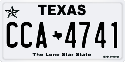 TX license plate CCA4741