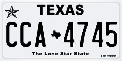 TX license plate CCA4745