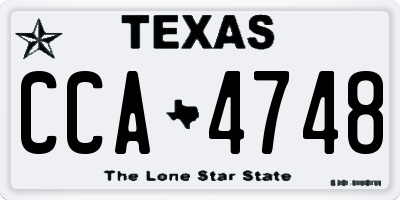 TX license plate CCA4748