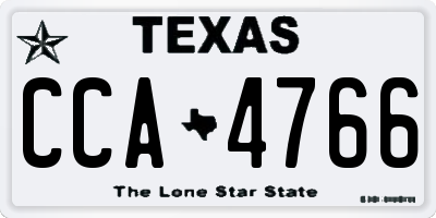 TX license plate CCA4766