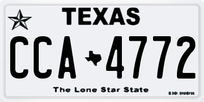 TX license plate CCA4772