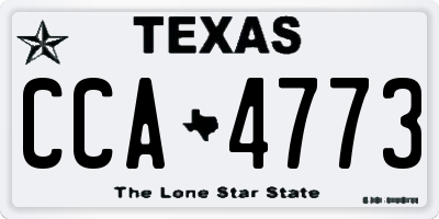 TX license plate CCA4773