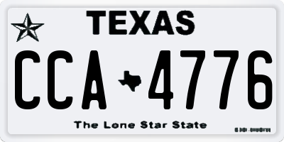 TX license plate CCA4776