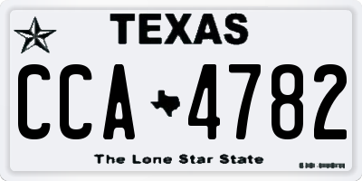 TX license plate CCA4782