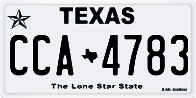 TX license plate CCA4783