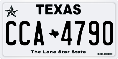 TX license plate CCA4790
