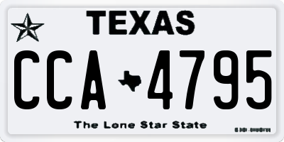 TX license plate CCA4795