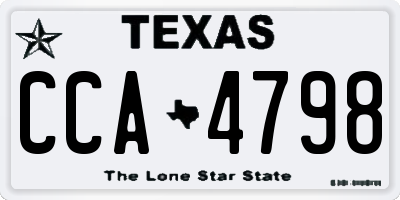 TX license plate CCA4798
