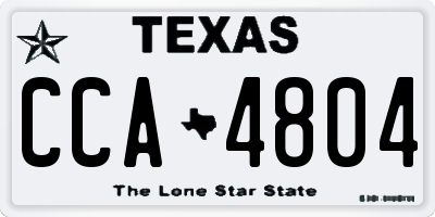 TX license plate CCA4804