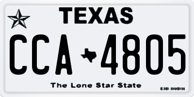 TX license plate CCA4805