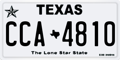 TX license plate CCA4810