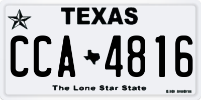 TX license plate CCA4816