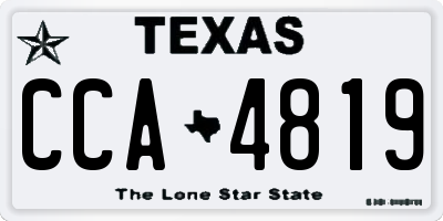 TX license plate CCA4819