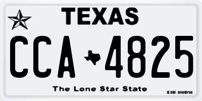 TX license plate CCA4825