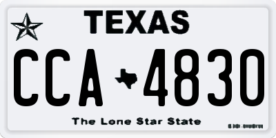 TX license plate CCA4830