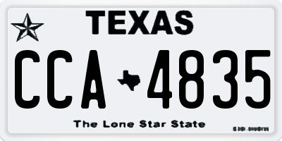 TX license plate CCA4835