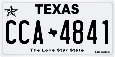 TX license plate CCA4841